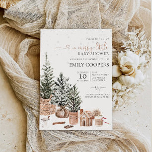 Noël Baby shower confortable Invitation