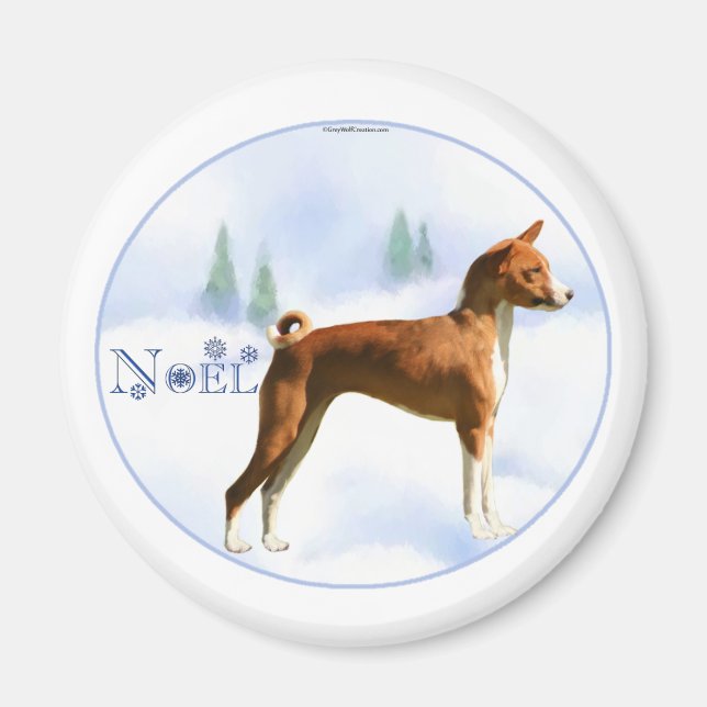 Noel Basenji Magnet (Devant)