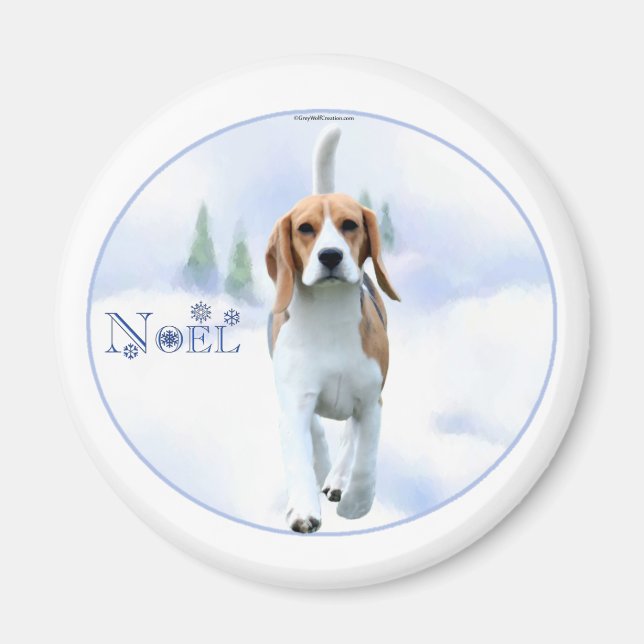 Noel Beagle Magnet (Devant)