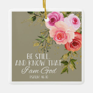 Noël Bible Verse Ornement en céramique