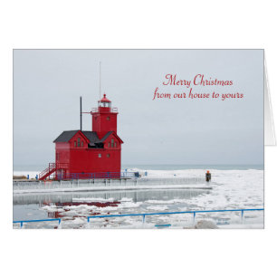 Noël Big Red Lighthouse en hiver