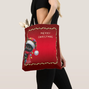 Noël Black Cat Sac fourre-tout de vacances