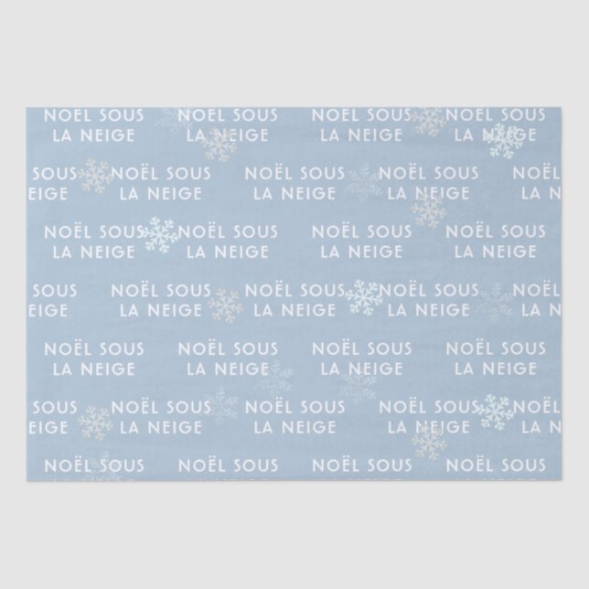 Noël blanc dans du papier de soie en Tissu françai (Recto)