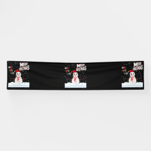 Noël Bonhomme de Neige 2.5x12 Bannière Vinyle