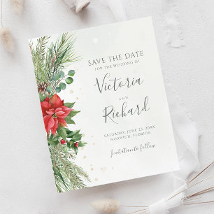 Noël Botanique Végétation d'hiver Sauvez La Date