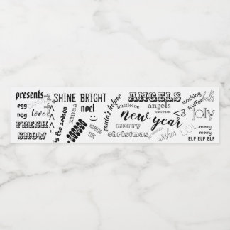 Noël Bouteille d'eau Étiquette mots amusants fête 