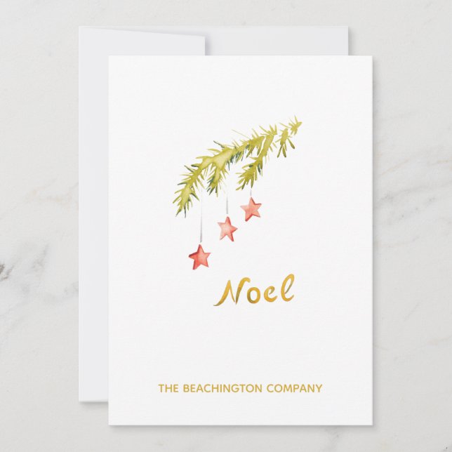 *~* NOEL Branch Corporate Business Holiday Card (Devant)