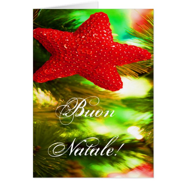 Noël Buon Natale Red Christmas Star III (Devant)