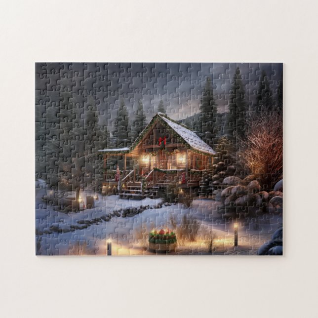 Noël Cabine Noël Puzzle Vacances Idée cadeau (Horizontal)