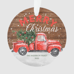 Noël camionnette rouge vintage