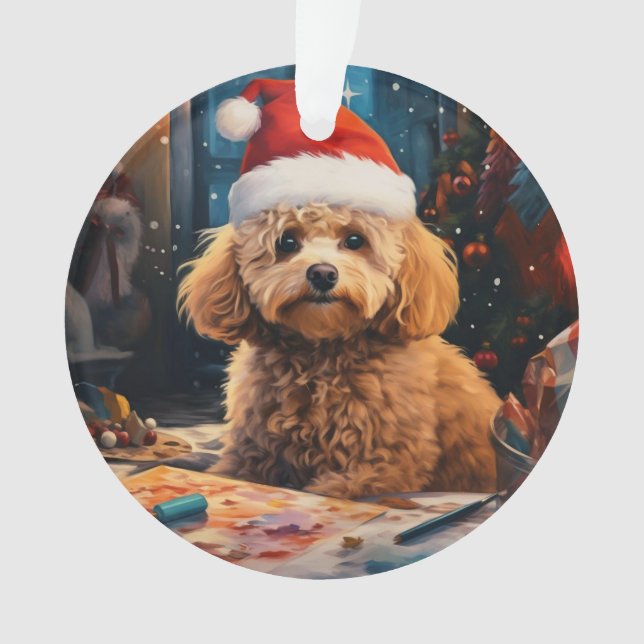 Noël caniche, cadeau de souvenir de chien, cadeau  (devant)
