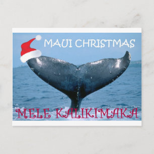 NOËL CARTE DE MAUI DE QUEUE DE BALEINE DE "MELE