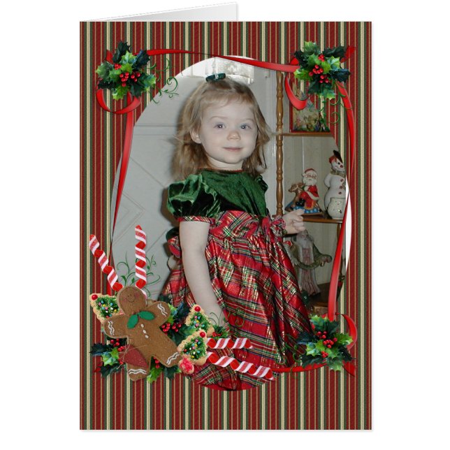 Noël carte photo élégant (Devant)