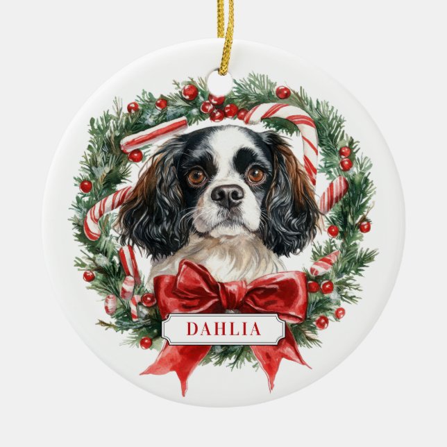 Noël Cavalier Roi Charles Spaniel Ornement (Devant)