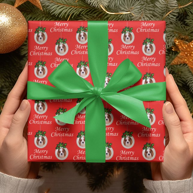 Noël Cavalier Spaniel Ornements Papier cadeau (Créateur téléchargé)