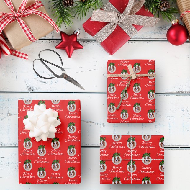 Noël Cavalier Spaniel Ornements Papier cadeau (Créateur téléchargé)