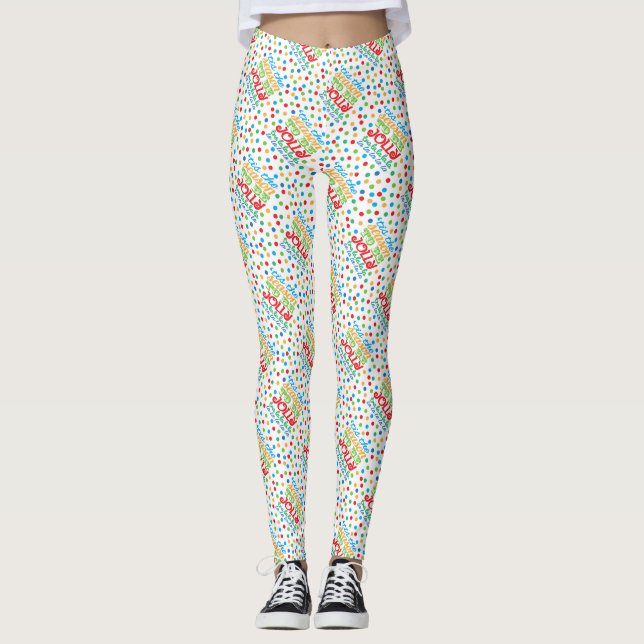 Noël c'est la saison des leggings à motifs pointus (Devant)
