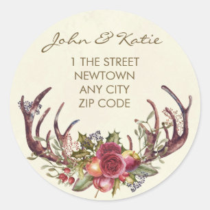 Noël changement d'adresse autocollant hiver saint