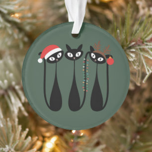 Noël Chats Moderne Rétro Classique du Milieu du Si