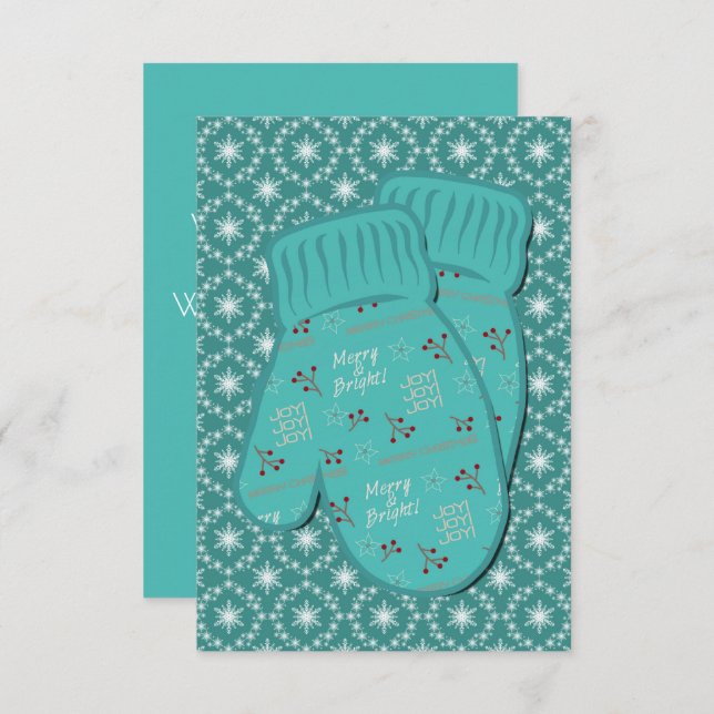 Noël chaud Mittens (Devant / Derrière)