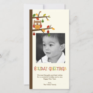 Noël Chouette Carte photo de vacances