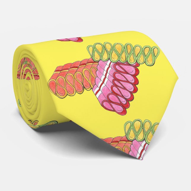 Noël Classique Ruban Candy Novelty Cravate de vaca (Roulé)