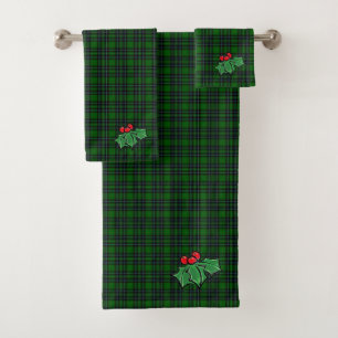 Noël classique vert plaid rouge saint feuille