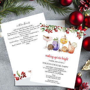 noël Cocktail férié Invitation