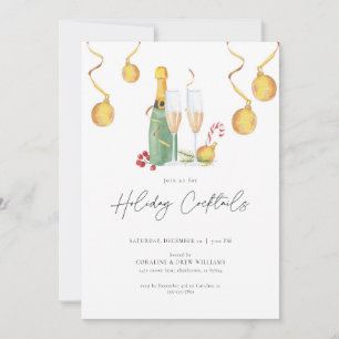Noël Cocktail férié Invitation Adultes
