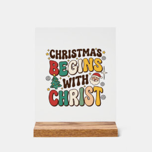 Noël Commence Avec Le Christ Décoration d'Arbre de