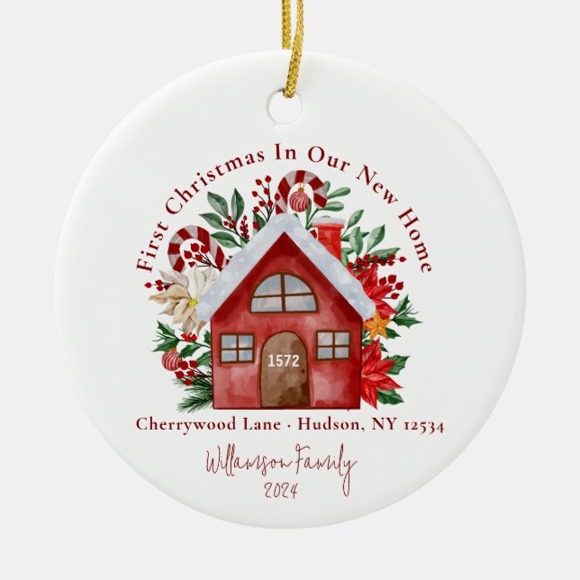 Noël Commun Notre nouvel ornement photo maison (Devant)