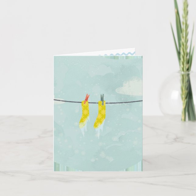 Noël congelé cogne le carte pour notes (Devant)