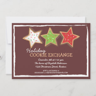 Noël Cookie Swap Invitation de vacances