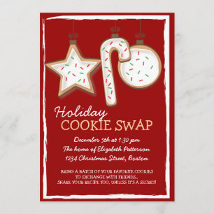 Noël Cookie Swap Invitation de vacances
