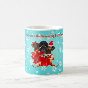 Noël Dachshunds Café Mug
