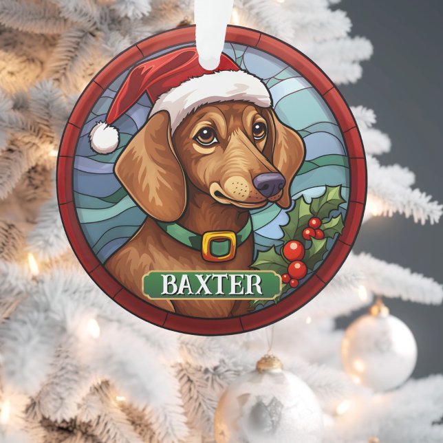 Noël Dachsund personnalisé (Custom Dachsund Ornament)