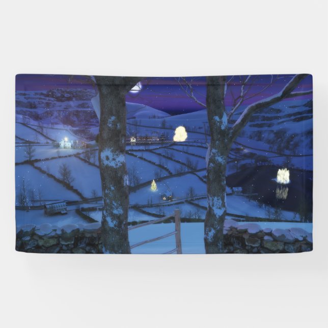 Noël dans la bannière de verre (Horizontal)