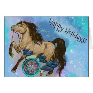 Noël de cheval de Dreamcatcher de peau de daim
