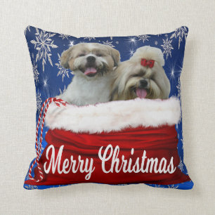 Noël de coussin de tzu de Shih