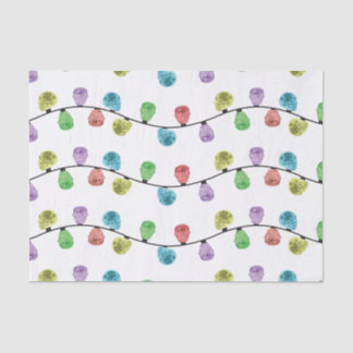 Noël de crâne allume le papier de soie de soie