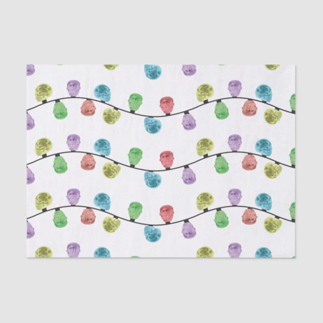 Noël de crâne allume le papier de soie de soie (Recto)