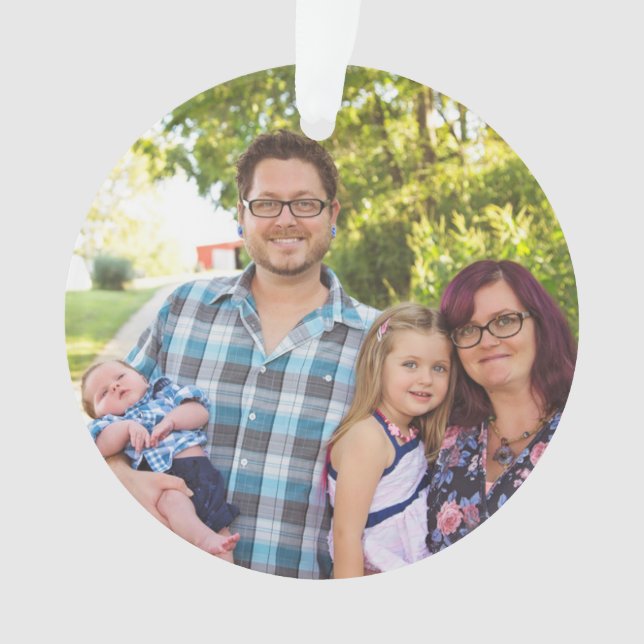 Noël de famille Ornement de Noël personnalisé (devant)