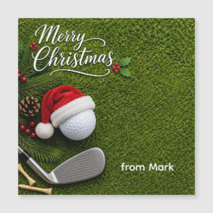 Noël de golf avec balle de golf et tee avec ruban