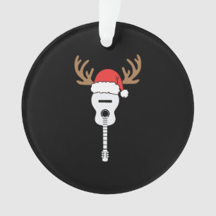 Noël de la guitare Santa Hat Reindeer