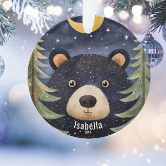 Noël de l'ours noir personnalisé