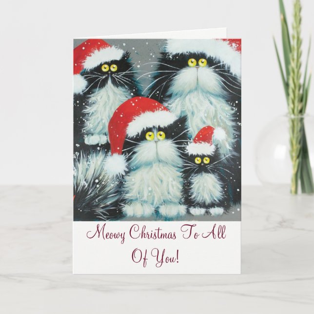 Noël de Meowy à vous ! Carte de Noël (Devant)