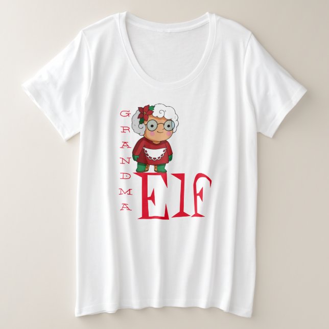 Noël de Noël de Grand-mère Elf (Design devant)