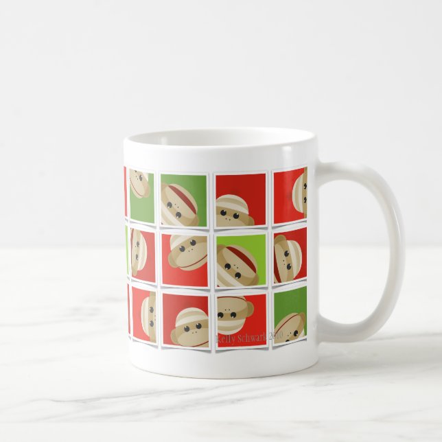 Noël de singe de chaussette bloque la tasse (Droite)