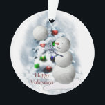 Noël de Snowman<br><div class="desc">Volleyball Snowman est trop mignon et sera aimé de tous les fans de volley-ball. Entièrement personnalisable pour personnaliser avec vos photos et texte si vous le souhaitez.</div>