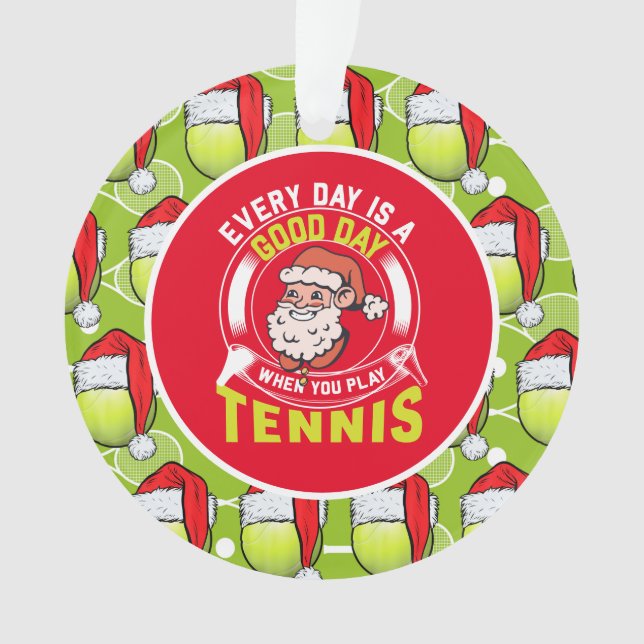 Noël de tennis avec le Père Noël et la raquette (devant)